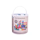 Kép 1/8 - Fa Építőkocka Készlet - Farm - 100 Darabos