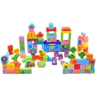 Kép 4/8 - Fa Építőkocka Készlet - Farm - 100 Darabos