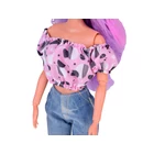 Kép 6/9 - Anlily Baba Hosszú Pasztellszínű Hajjal és Farmerben 