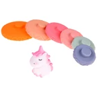 Kép 3/3 - Szilikon Bébi Toronyépítő Játék - Érzékszervi Piramis