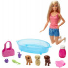 Kép 2/7 - Barbie Kutyafürdető Játékkészlet Kiskutyákkal