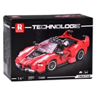 Kép 7/7 - Építő Blokkok Szuper Sportautó Piros CABRIOLET - 360 darabos Készlet