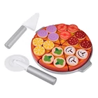 Kép 2/8 - Szeletelhető Fa Játék Pizza Készlet