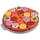 Kép 3/8 - Szeletelhető Fa Játék Pizza Készlet