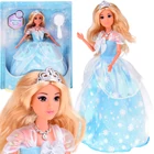 Kép 2/7 - Anlily Hóhercegnő Baba Kék Ruhában Hópelyhekkel