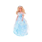 Kép 3/7 - Anlily Hóhercegnő Baba Kék Ruhában Hópelyhekkel