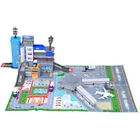 Kép 2/7 - Reptér Készlet - Szőnyeg - Parkolóház - Reptér - Váró - Repülő - Kisautók