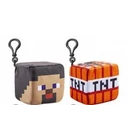 Kép 1/2 - Minecraft - Plüss Kocka - Kulcstartó Többféle