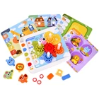 Kép 3/14 - Montessori  Interaktív Panel - Tanulási Érzelmek Számok Figurák 