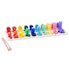 Kép 3/6 - Fa Oktató Puzzle - Horgászó Játék Számokkal