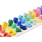 Kép 4/6 - Fa Oktató Puzzle - Horgászó Játék Számokkal