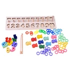 Kép 5/6 - Fa Oktató Puzzle - Horgászó Játék Számokkal