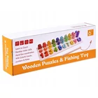 Kép 6/6 - Fa Oktató Puzzle - Horgászó Játék Számokkal