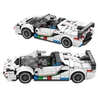 Kép 2/6 - Építő Blokkok - Szuper Sportautó Fehér KABRIOLETT - 348 darabos Készlet