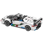 Kép 6/6 - Építő Blokkok - Szuper Sportautó Fehér KABRIOLETT - 348 darabos Készlet