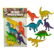 Műanyag Állatszett: Színes Dinoszauruszok 6 db-os