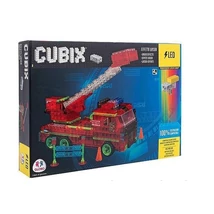 Cubix LED-es Építőjáték - Tűzoltóautó 