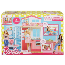 Barbie Kétszintes Összecsukható Ház Kiegészítőkkel