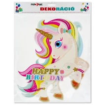 Happy Birthday Unikornisos Dekoráció