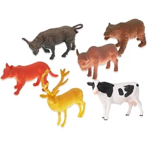 Műanyag Állatszett: Amerikai Vadállatok 6db-os