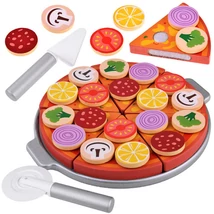 Szeletelhető Fa Játék Pizza Készlet