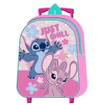 Stitch és Angel - Gurulós Bőrönd Hátizsák 29cm