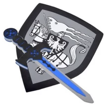 Lovagi Habszivacs Pajzs és Kard Készlet