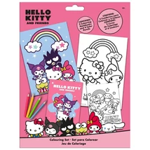 Hello Kitty és Barátai Színező - 2 Színezőfüzet 4 Ceruza