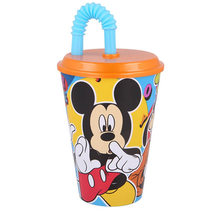 Mickey Egeres Szívószálas Műanyag Pohár
