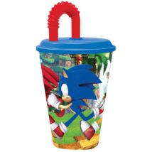 Sonicos Szívószálas Műanyag Pohár