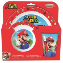 Super Marios Műanyag Étkészlet