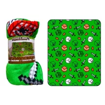 Minecraft Puha Polár Zöld Takaró 110x150cm