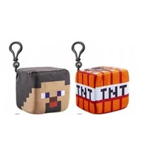 Minecraft - Plüss Kocka - Kulcstartó Többféle
