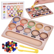 Montessori Kirakó - Színes Golyó Válogató - Ismerkedés a Színekkel