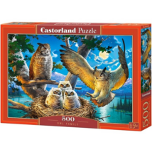 Castorland 500 db-os Puzzle - Bagoly Család