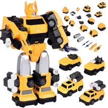 Mágneses Transzformátor - Átalakuló Robot Akciófigura - Sárga