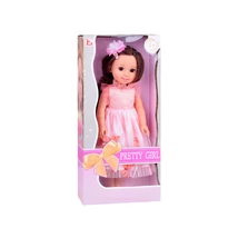 Aranyos Baba Elegáns Rózsaszín Lepkés Ruhában 36 cm