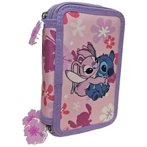 Liló és Stitch - Stitch és Angel - 3 Szintes Töltött Tolltartó