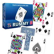 Plasztik Bevonatú Franciakártya Pakli 2x52 lapos + 6 Joker - Rummy