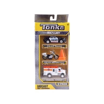 Tonka Built to Last - 3 Rendőrautó. Rendőrmotor, Mentőautó
