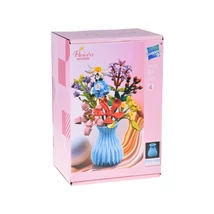 Vadvirágos Blokk Készlet Építő Játék Vázában - 699 Darab