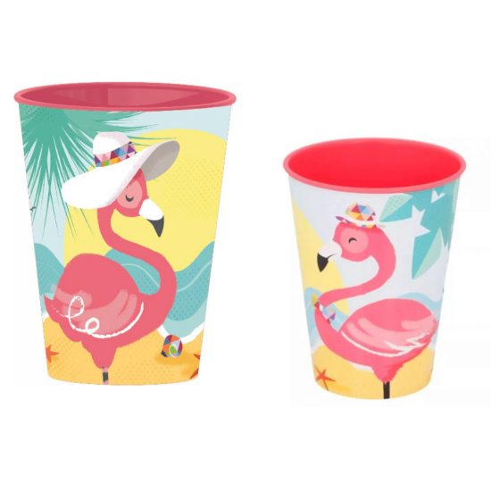 Flamingós Műanyag Pohár 