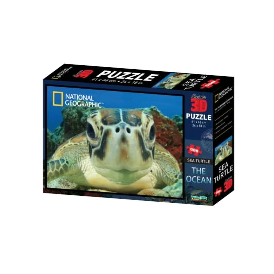 National Geographic 3D Puzzle: Tengeri teknős 500 db 