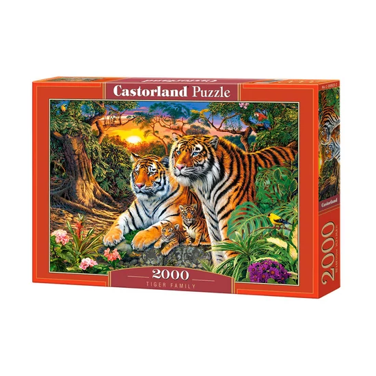 Castorland 2000 db-os Puzzle - Tigriscsalád