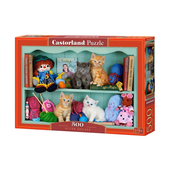 Castorland 500 db-os Puzzle - Cicák a Polcon