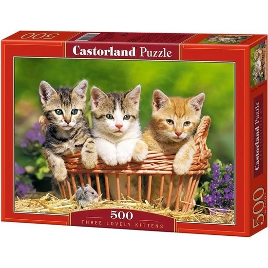 Castorland 500 db-os Puzzle - Három Szeretnivaló Kiscica