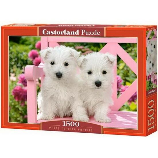 Castorland 1500 db-os Puzzle - Fehér Terrier Kiskutyák