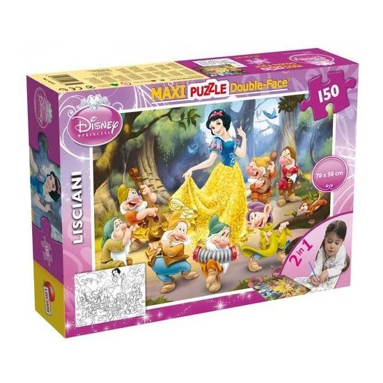 Disney Puzzle 2in1 -ben: Hófehérke és a Hét Törpe