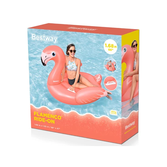 Bestway Felfújható Flamingó Lovagló 1.68x1.20 m