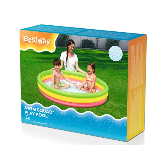 Bestway színes felfújható medence 152x30cm